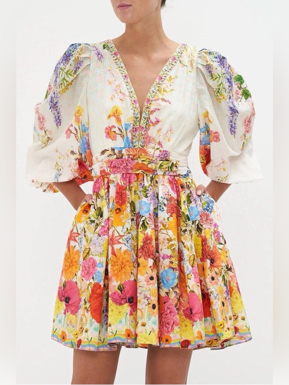 CAMILLA Sunlight Symphony Blouson Flared Dress